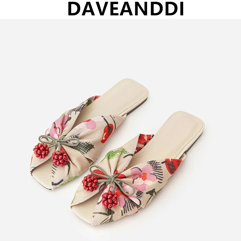 Dave &amp Di/2020 Летняя женская обувь Женская на плоской подошве Модные женские