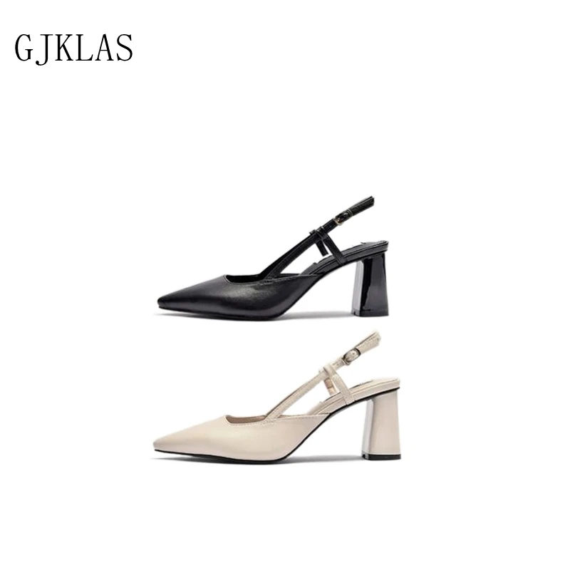 

Black High Heels Sandals Sexy Bridesmaid Dresses Party Wedding Espadrilles Women Leather New Shoes Chunky Heels Woman Pumps