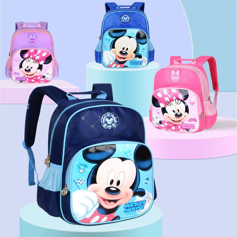 

Disney Mickey Mouse School Bags Kindergarten Backpack For Boys Girls Large Capacity Water Proof Primary Student Shoulder Bags