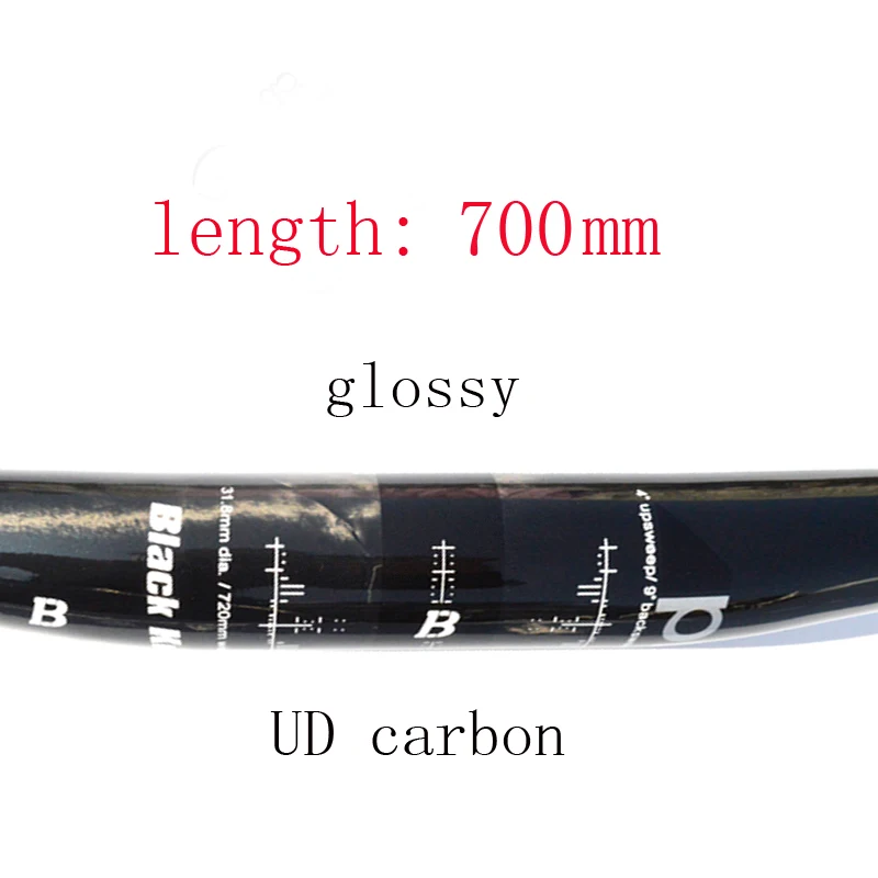 700mm glossy Черный рыцарь PRO RXL стиль UD углеродный ХХХ MTB плоский велосипедный Руль Горный велосипед запчасти бар 9 градусов обратная развертка 5 мм rise - Цвет: 700mm glossy