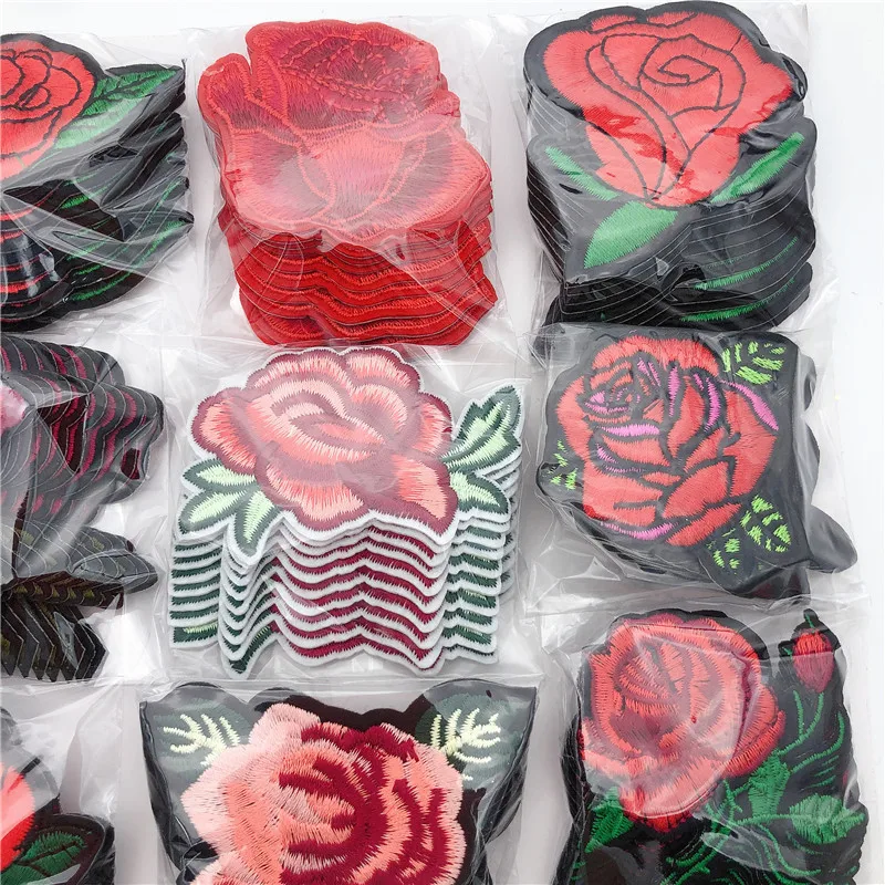 120 шт./компл. Цветочная аппликация вышивка утюгом нашивки ткань Sitcker одежда сумка