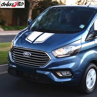 for ford tourneo custom accessories car styling hood bonnet sport stripes decor stickers vinyl decals auto cover engine stickers