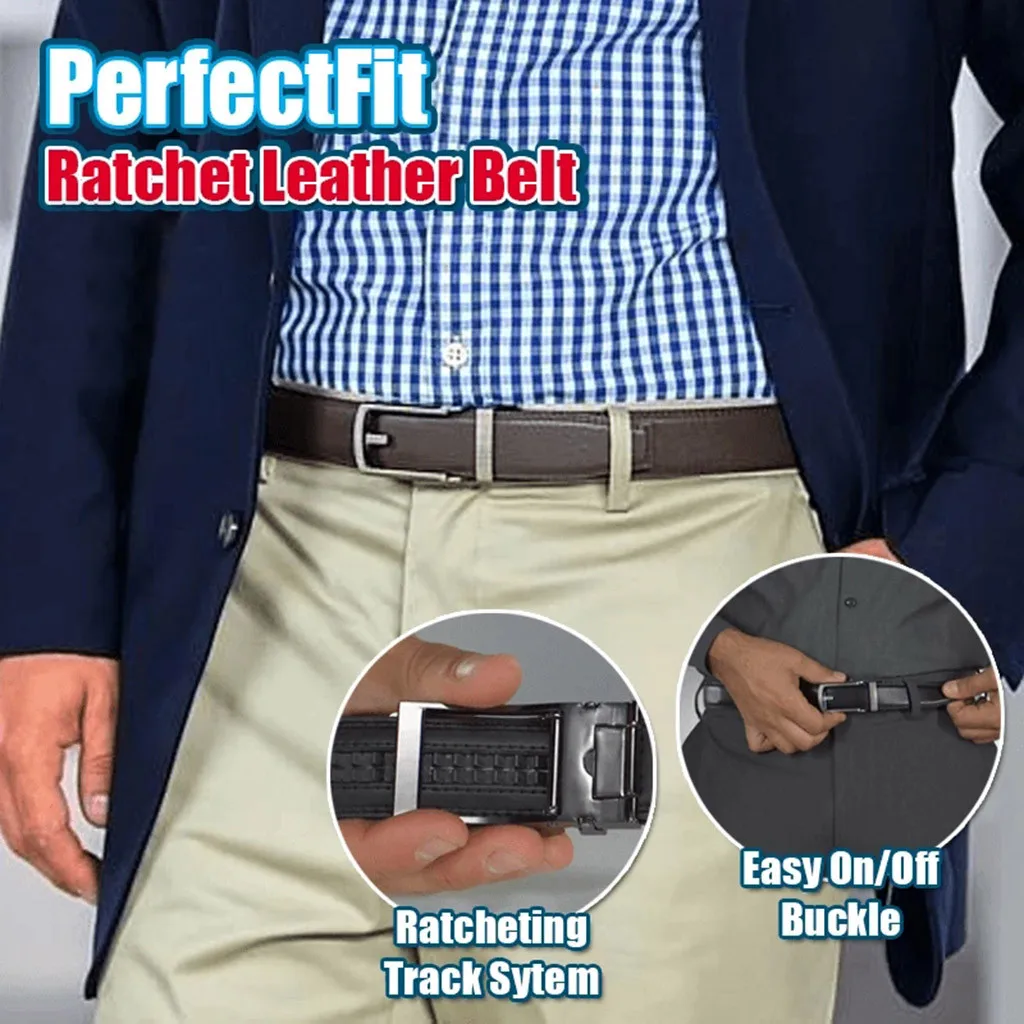 Мужской кожаный ремень с храповым механизмом PerfectFit|Мужские ремни| |