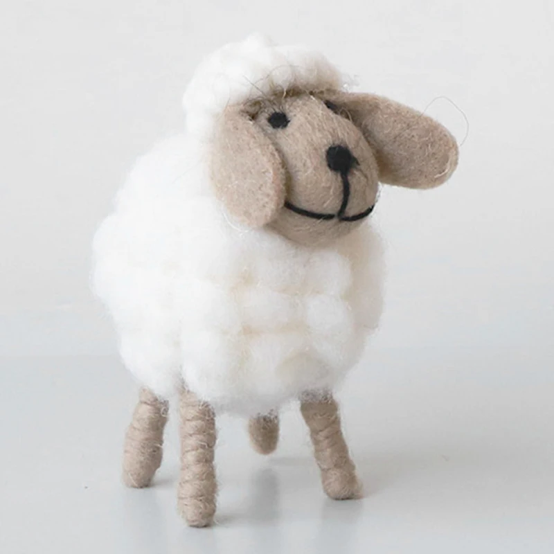 

Christmas Tree Decorative Hanging Ornament Felt Sheep Miniature Holiday Party Living Room Wine Cabinet Accessories