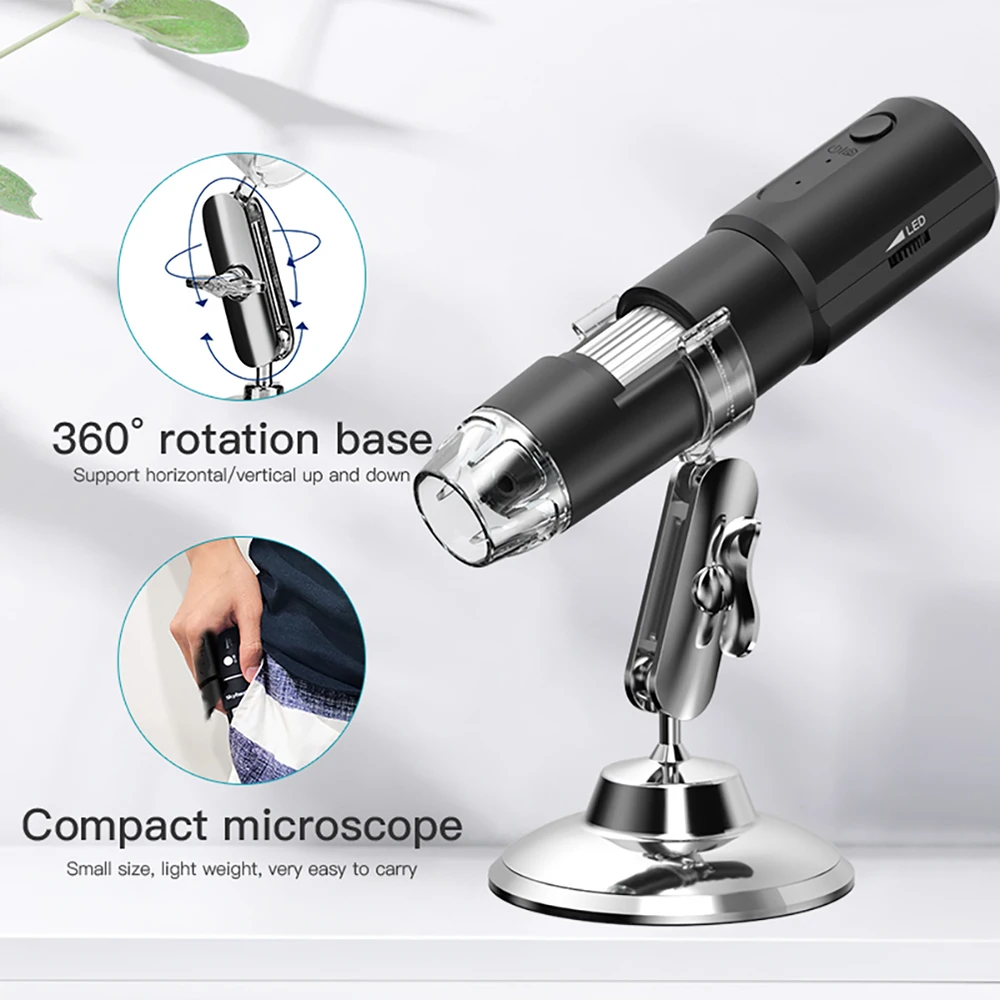

Цифровой микроскоп HD 3 в 1, беспроводной ручной USB-микроскоп с 50000 увеличением, электронный микроскоп с Wi-Fi для Android и iOS