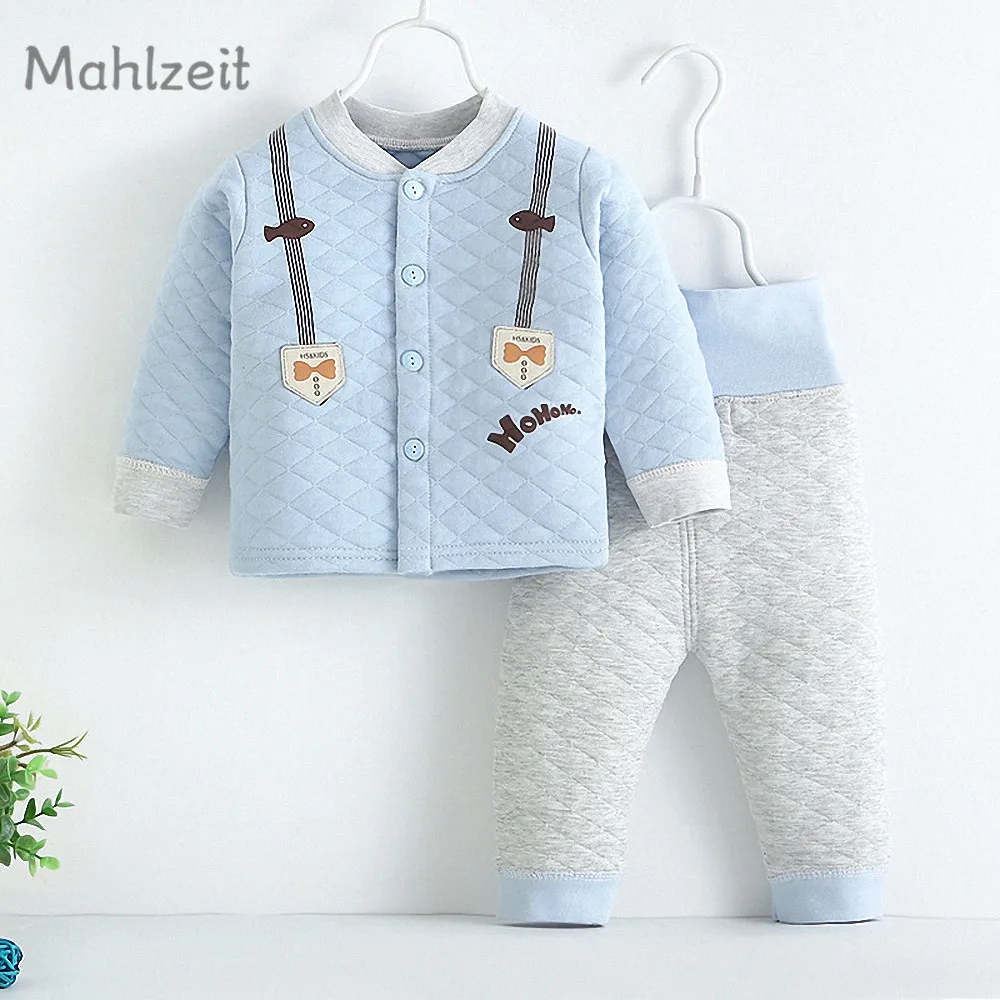 Осенне-зимняя детская теплая одежда комплект из 2 предметов для маленьких