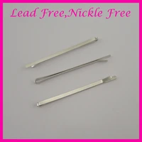 50pcs 3 0mm7 0cm silver plain flat metal bobby pins at nickle free lead freemetal hair barrettes pins slide clips for diy