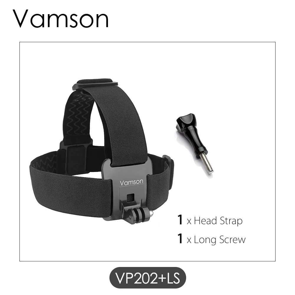 VP202-LS Vamson для Gopro 8 7 6 5 аксессуары головной ремень крепление Регулируемый для Gopro Hero 6 5 4 3+ 2 1 для Xiaomi Yi SJCAM VP202 - Цвет: VP202-LS
