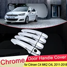 Хромированная накладка на дверную ручку для Citroen C4, MK2, C4L, 2011, 2012, 2013, 2014, 2015, 2016, 2017, 2018, набор для стайлинга автомобилей, аксессуары из АБС-пластика