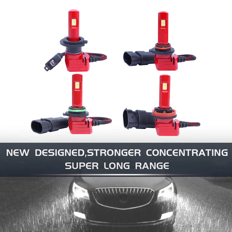 2 шт. 9005 / 9006 H7 H8 H11 72W фары для 7200LM IP67 6000 К туман светильник автомобилей головной