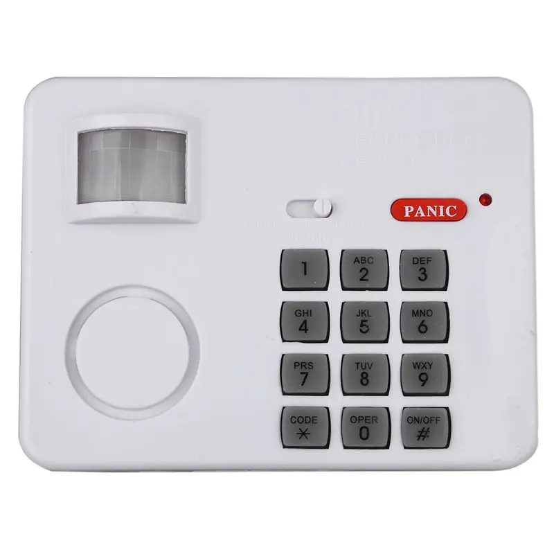 Wireless Motion Sensor Alarm with Security Keypad PIR Home Garage Shed Caravan white | Безопасность и защита