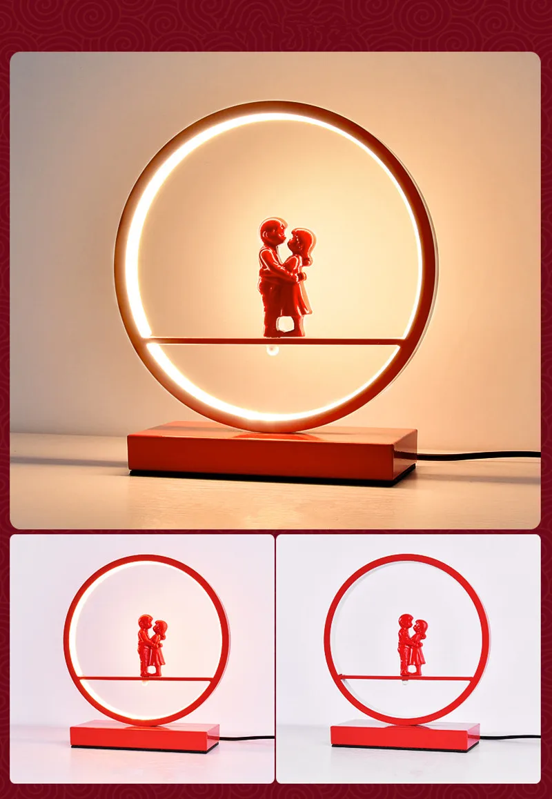 

Светодиодная лампа для спальни, прикроватная лампа, свадебный подарок, свадебный подарок, креативный маленький ночсветильник для обучения