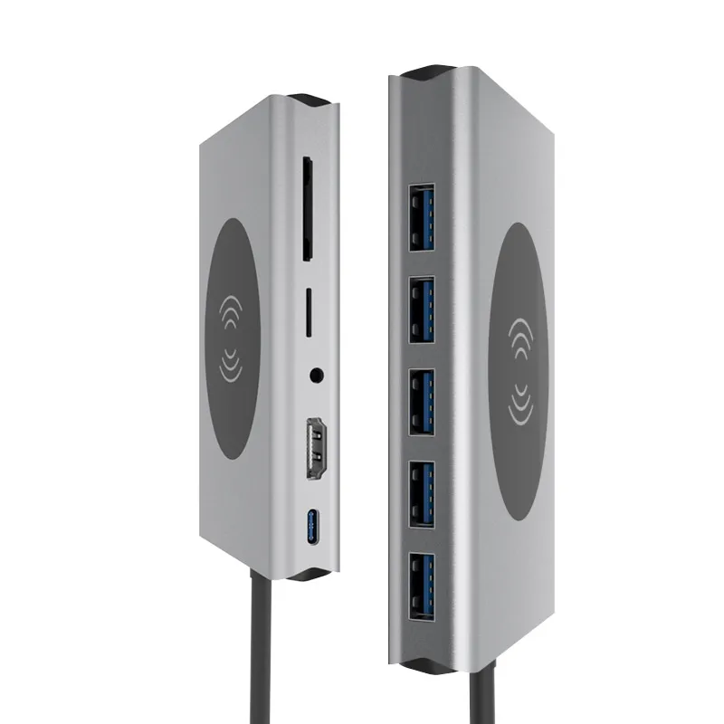 USB C концентратор 13 в 1 Тип с поддержкой Ethernet 4K кабель Переходник на HDMI VGA USB3.0 PD 87W SD/TF