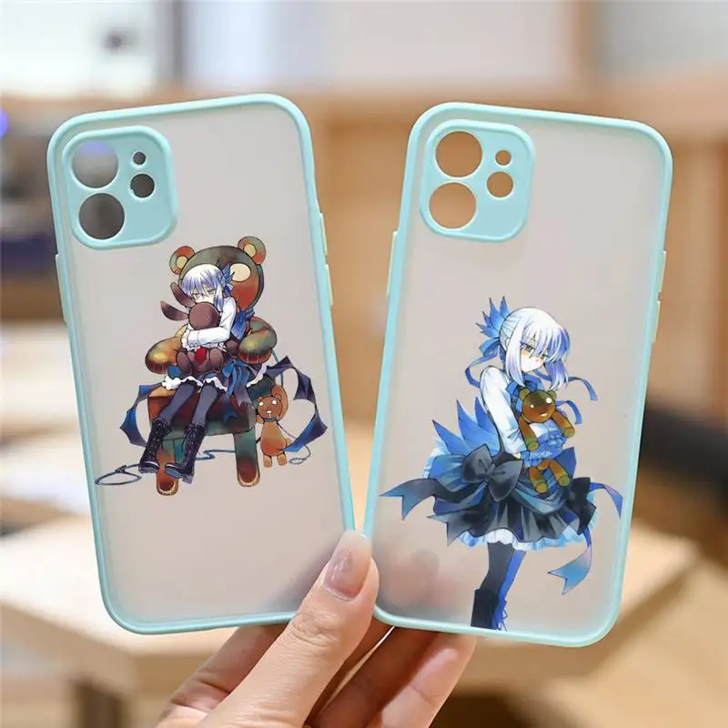 

Anime Pandora Hearts Phone Case For iPhone 13 12 11 Mini Pro XR XS Max 7 8 Plus X Matte transparent blue Back Cover