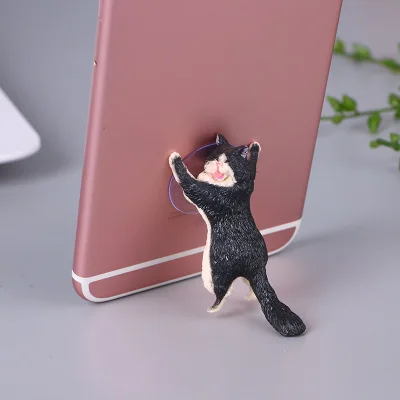 Мультфильм милый котенок котик присоска телефон подставка-держатель на рабочий стол для iPhone5 6 7 X samsung huawei - Цвет: A0196