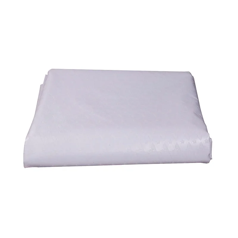 

African Fabrics Pure White Summer Jacquard Fabric Simple Ankara Batik Polyester Sewing Dress Fabric CS3271 For Tailor Designers
