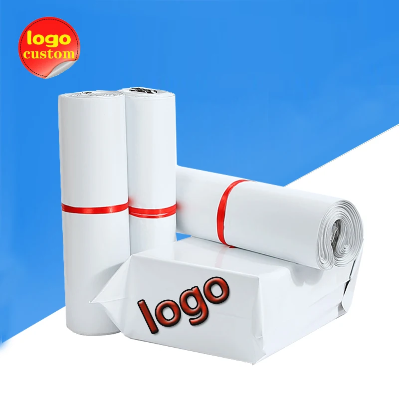 Белый поли почтовый конверт сумка Пластиковый грузовой карман упаковка