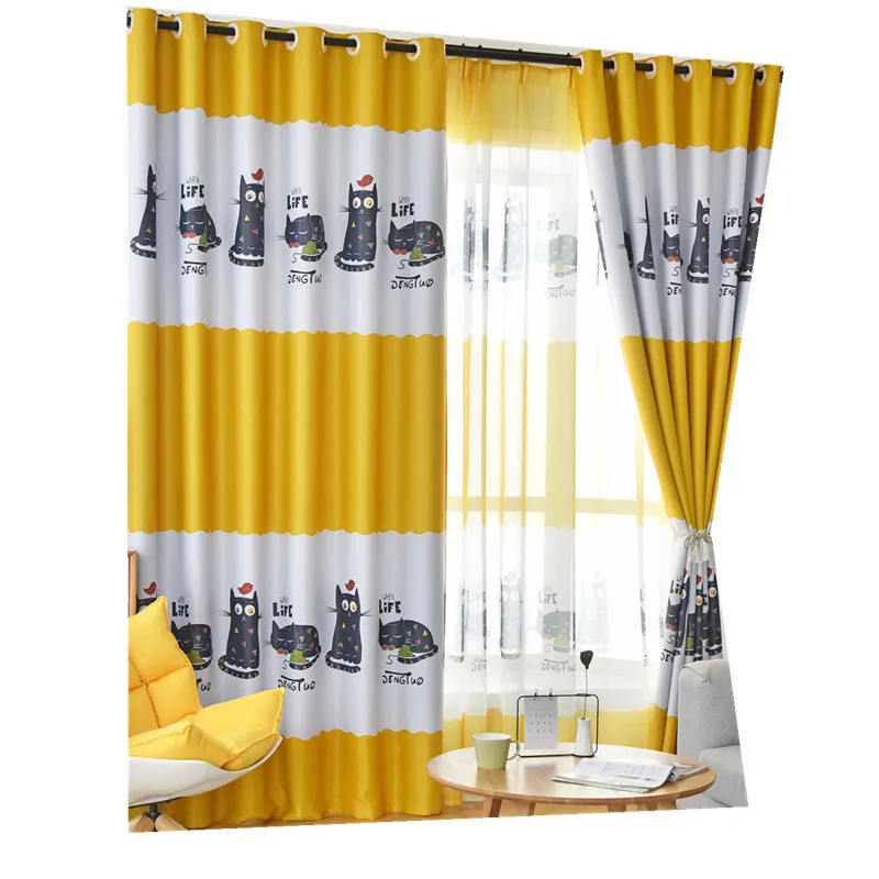 Цифровые шторы в скандинавском стиле имитация белого шелка для гостиной