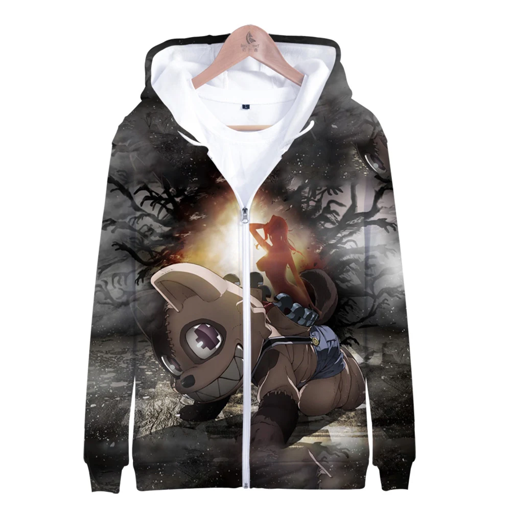 

Funny Cute Gleipnir Anime Shuichi Kagaya 3D Print Zipper Hoodies Personality Men/Women Youthful Pooh Shiesty Zip Kid Adult Tops