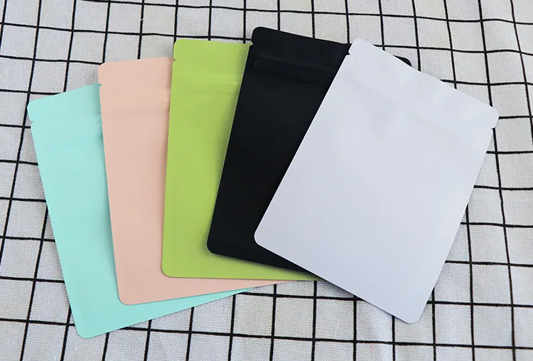 Матовая черный белый цвет Алюминий Фольга повторно закрывающейся молнией мешок