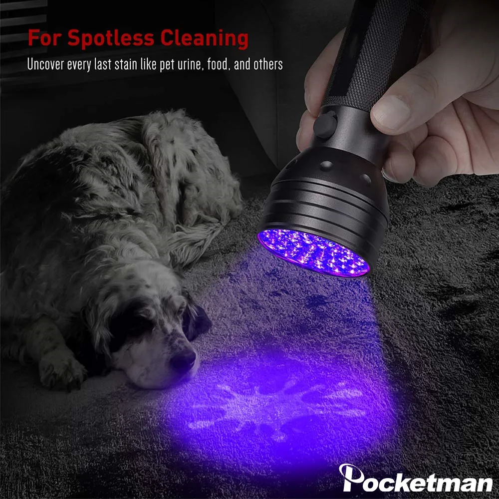 

Powerful UV Flashlight Black Light UV Light 51LED 21LED 12LED UV Light 395-400nm LED UV Torch Light Lamp Safety UV detection