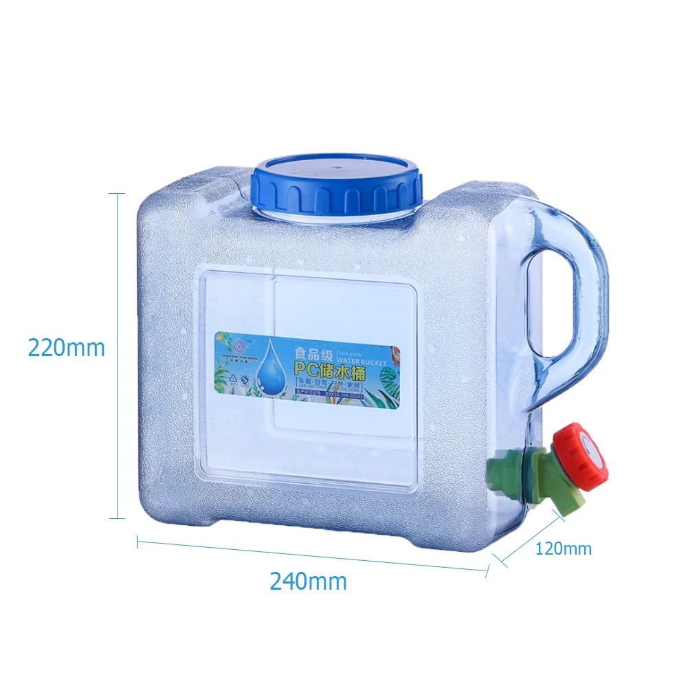 

Portable Water Bucket 5L Capacity Driving Pure Water Tank with Faucet Container for Outdoor Camping Cooking Products