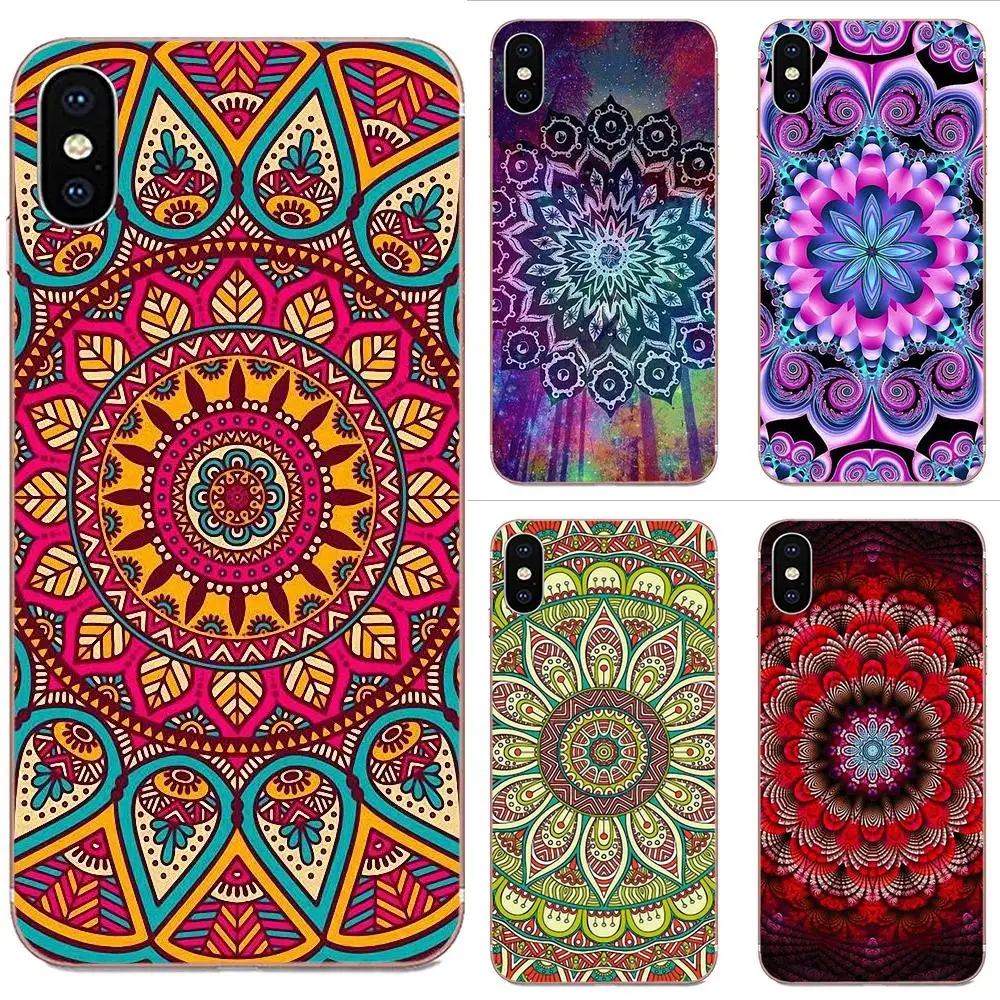 Термополиуретановый чехол с кружевом изображением цветка мандалы Цветочный