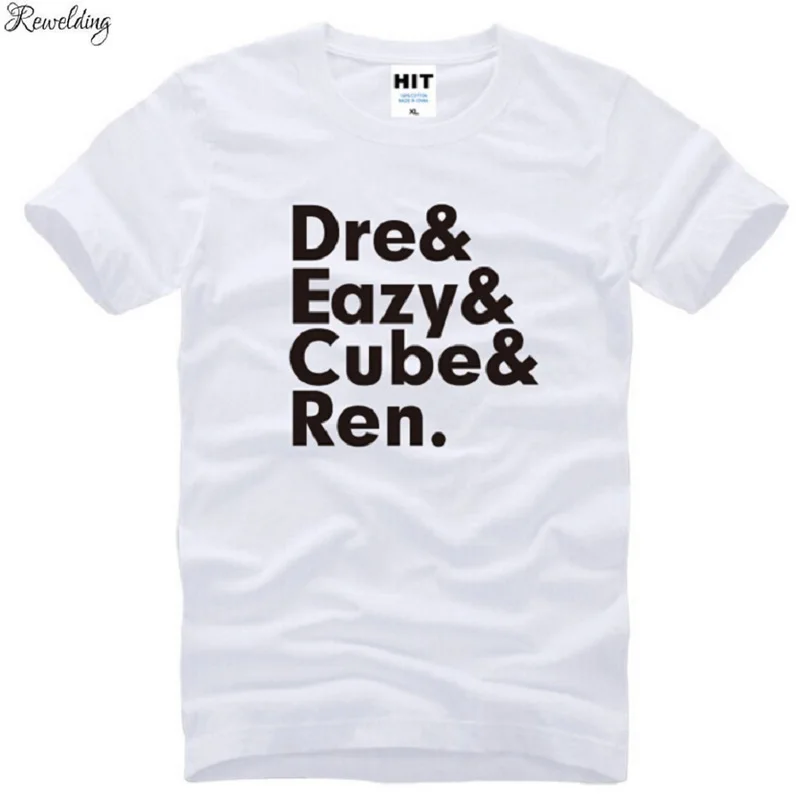 New NWA T Shirts Men Cotton Short Sleeve N.W.A. Members Eazy-E Cube Ren Dre Men's T-Shirt Summer Style Male Rap Hip Hop Top Tees images - 6