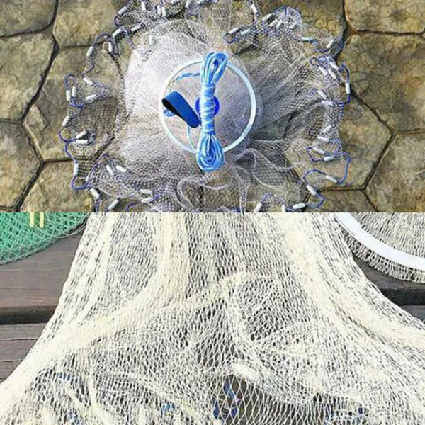 

Hot Fishing Net Aluminum Ring USA Catch Catcher Portable Tool Outdoor Hand Throw MVI-ing