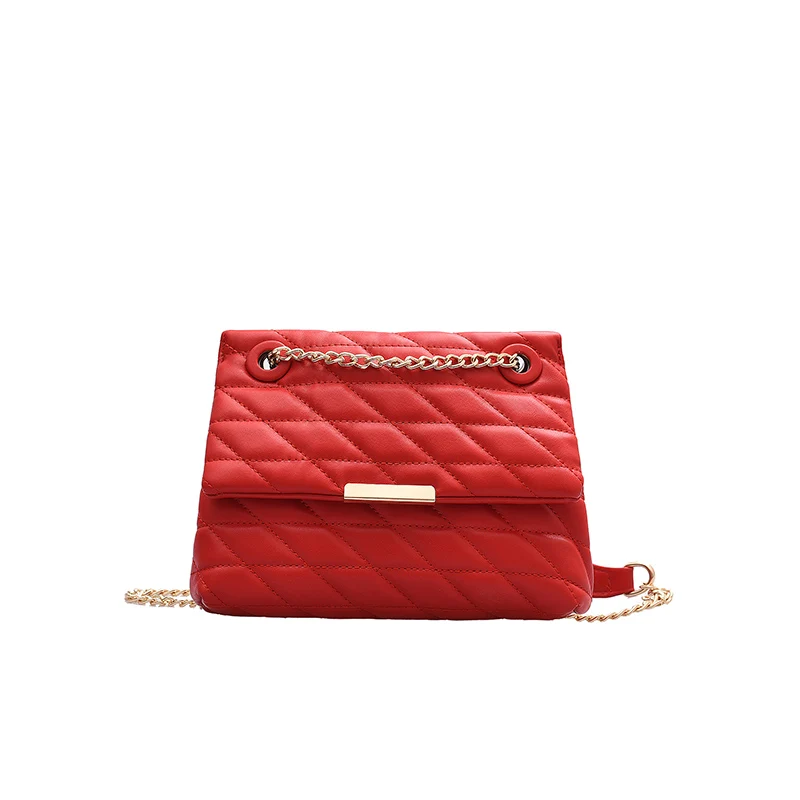 

Lattice Square Crossbody bag 2020 Fashion New High quality PU Leather Women's Designer Handbag Chain Shoulder Messenger Bag