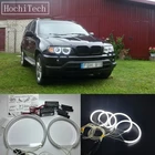 HochiTech для Bmw E53 X5 1999-2004 ультра яркий дневной свет DRL CCFL ангельские глазки Demon Eyes комплект с теплым белым ореолом кольцо 127,5 мм и 158 мм