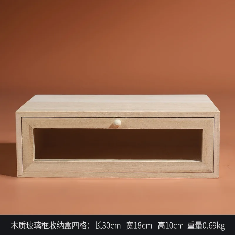 

Creative Drawer Storage Box Wooden Storage Box Single and Multi-layer Cosmetic Office Desk Storage Cabinet Christmas Decorations
