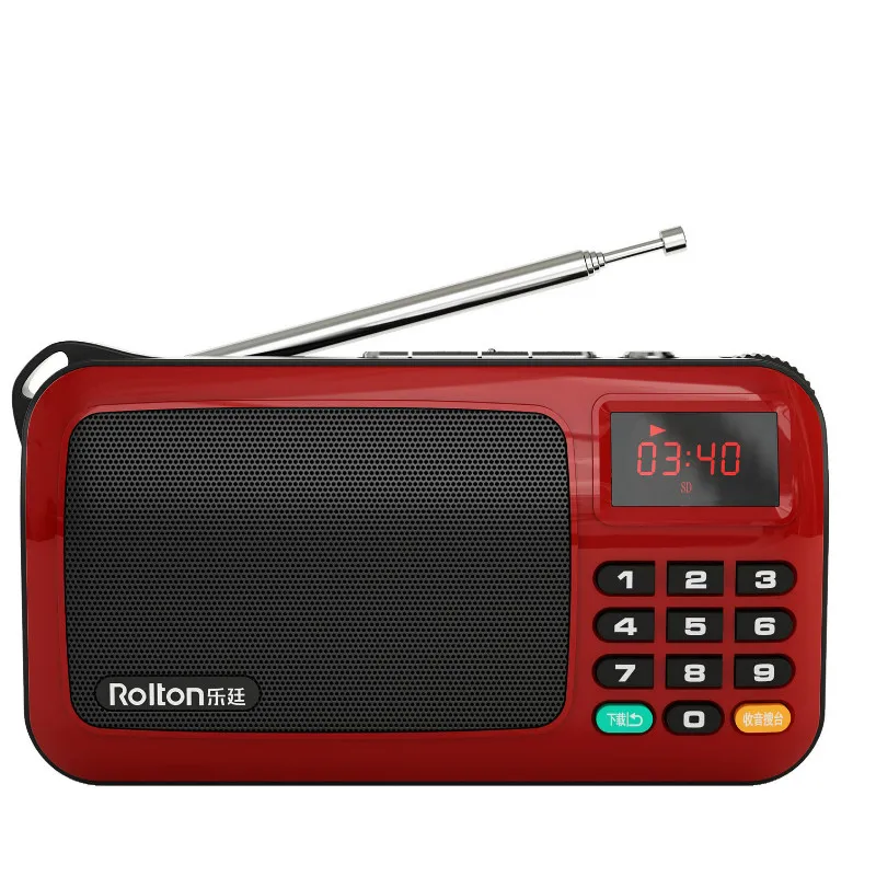 Rolton w405 портативный радио светодиодный цифровой дисплей Клаус мини динамик