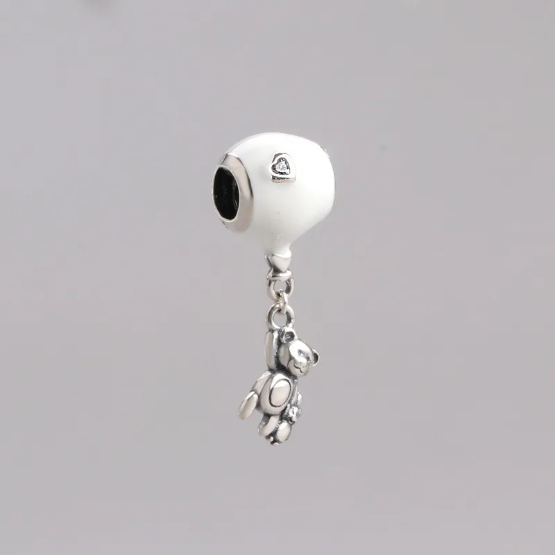 

Amaia Genuine 925 sterling silver White bear pendant beads fit original bracelet DIY Jewelry