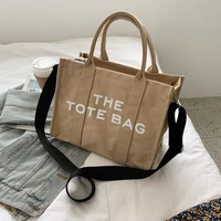 designer letter canvas tote shoulder crossbody bags for women brands shopper bag 2021 women handbag high quality purse briefcase