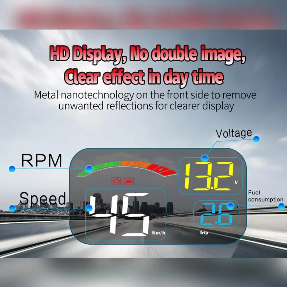 GPS HUD проекционный дисплей C800 OBD Автомобильный спидометр OBD2 код неисправности
