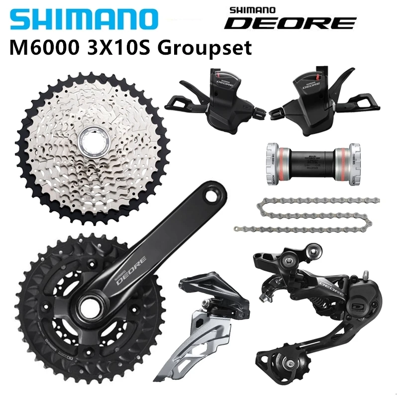 Shimano Deore Группа Комплект Mtb горный велосипед Группа Комплект 3x10 M6000 скорость Hg500-10 11-42 T M6000 передача назад переключения передач