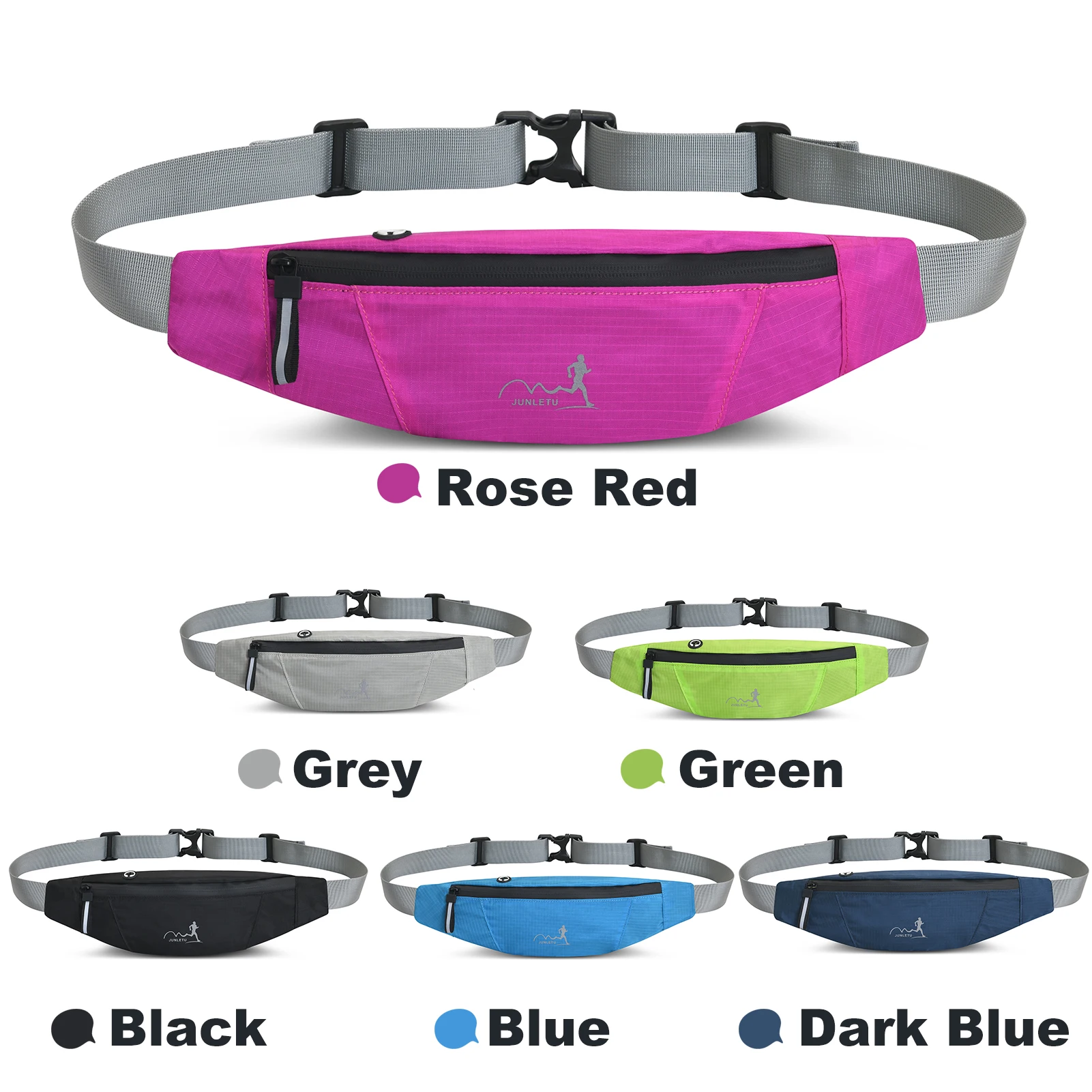 

Running Belt Waist Pack Water Resistant Running Waist Belt Fanny Pack For Cycling Hiking Running Pouch Fitness Workout Bag