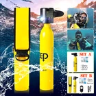 Портативный кислородный баллон DIDEEP 0,5 л с адаптером для подводного плавания, подводного плавания, спорта