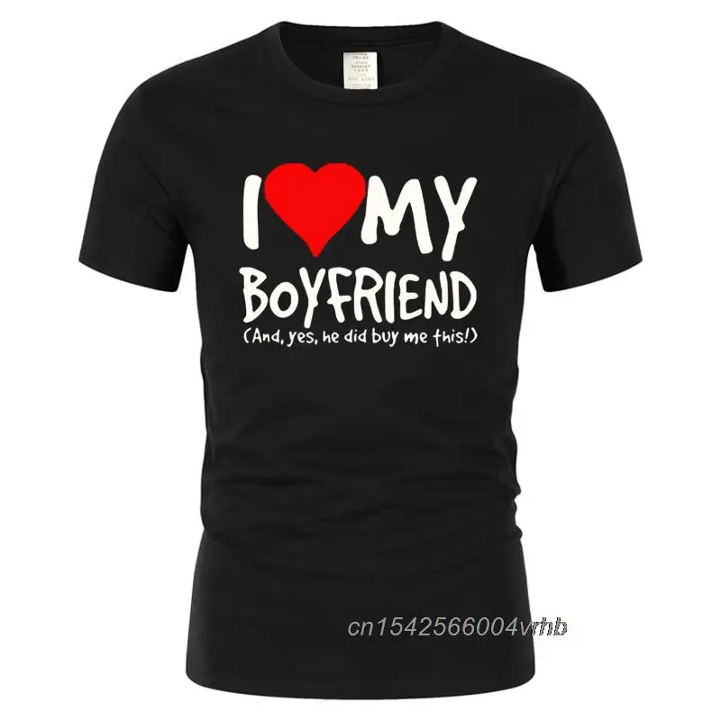 

Футболка с надписью «I Love My Boy Friend Yes He купил Me»
