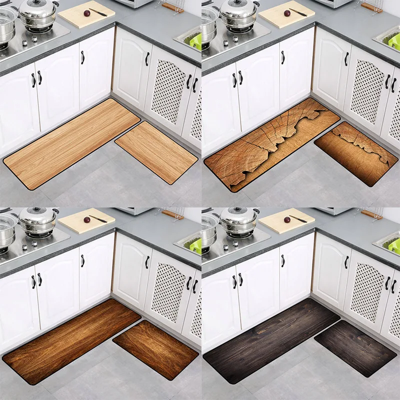 

Wood grain kitchen floor mat door entry long home bedroom living room carpet bathroom bed blanket