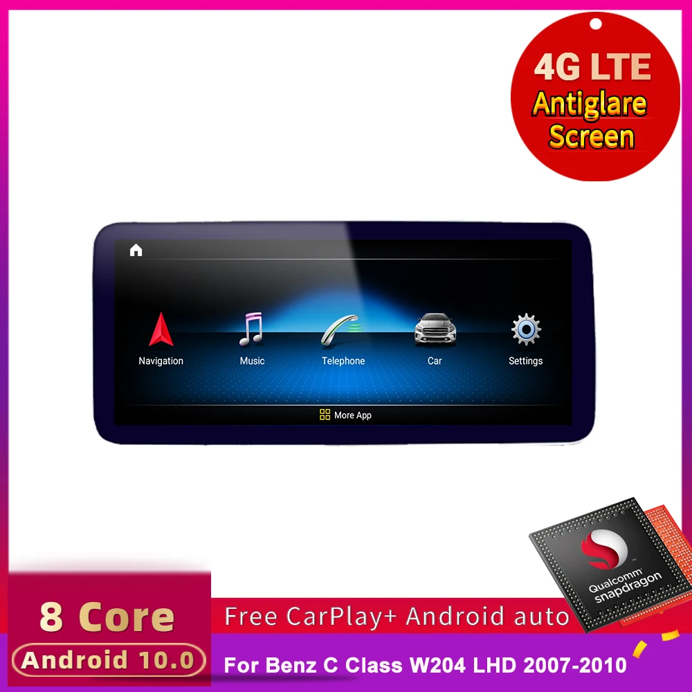 Синий антибликовый Android 10 0 4 + 64G Автомобильная Мультимедийная система