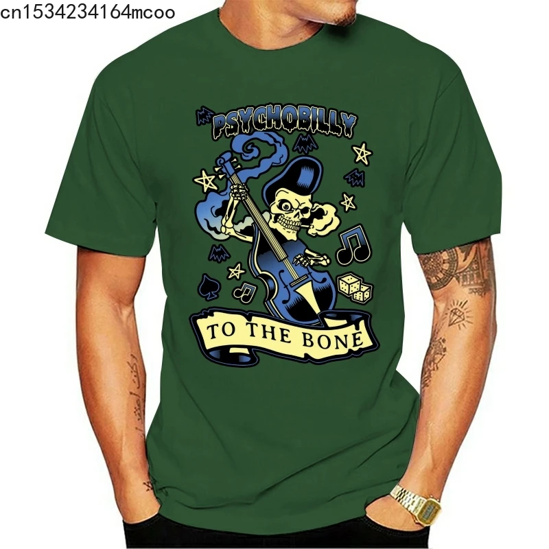 Psychobilly To The Bone футболка для девочек Новая хлопковая Футболка 2xl 3xl 4xl 5xl 11 Цвета