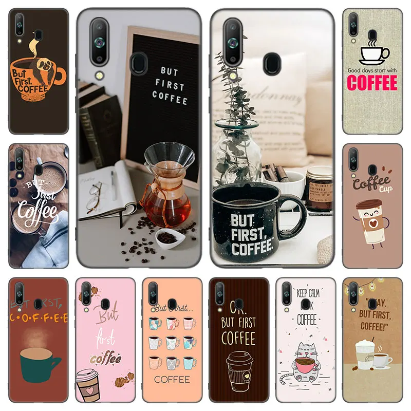 Чехол Ok But First Coffee для Samsung Galaxy A01 A03 Core A10 A20 A30 A50 S A20E A40 A41 A51 5G A5 2017 A6 A8 Plus A7 A9 2018 |