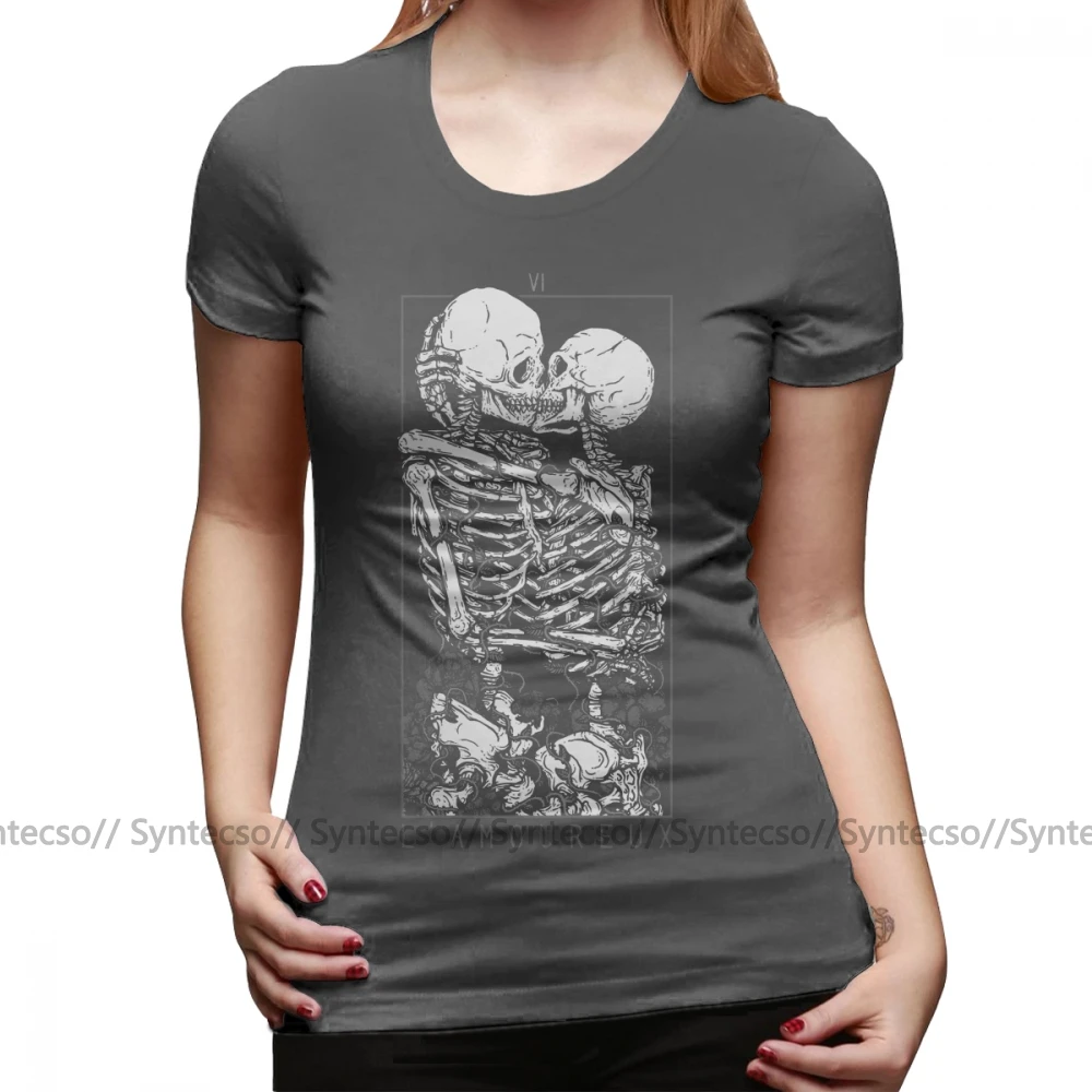 Скелетон: футболка любителей размера плюс Черная Женская детские футболки с