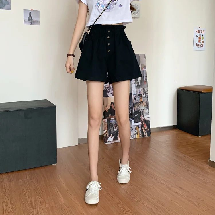 

4173, Новинка лета 2021, Корейская версия, тонкие шорты с маленькими штанинами, комбинезон с высокой талией