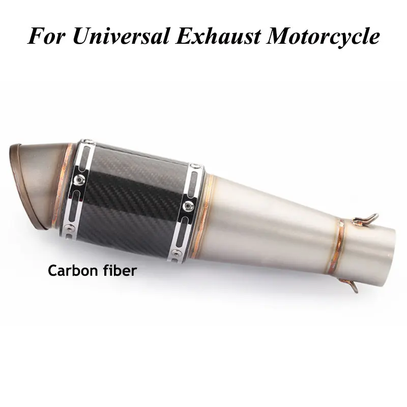 Escape Moto глушитель для мотоцикла Silencieux Universel 51 мм Труба cb650f g310r pitbike gsr 750 trk 502 GSX250 Z900 R6