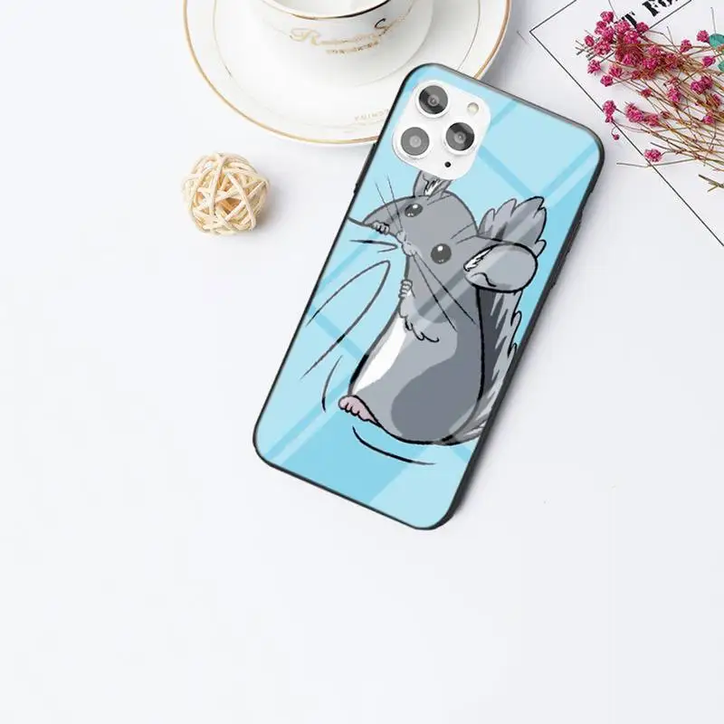 

ZFGHSHYQ Cute Cartoon Hamster Phone Case For IPhone 6 6s 7 8 Plus X Xs Xr Xsmax 11 12 Pro Promax 12mini Tempered Glass