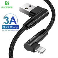 FLOVEME USB C кабель 3A быстрое зарядное устройство USB Type C кабель для Xiaomi 10 Quick Charge Type C кабель для Samsung Galaxy S20 Micro USB