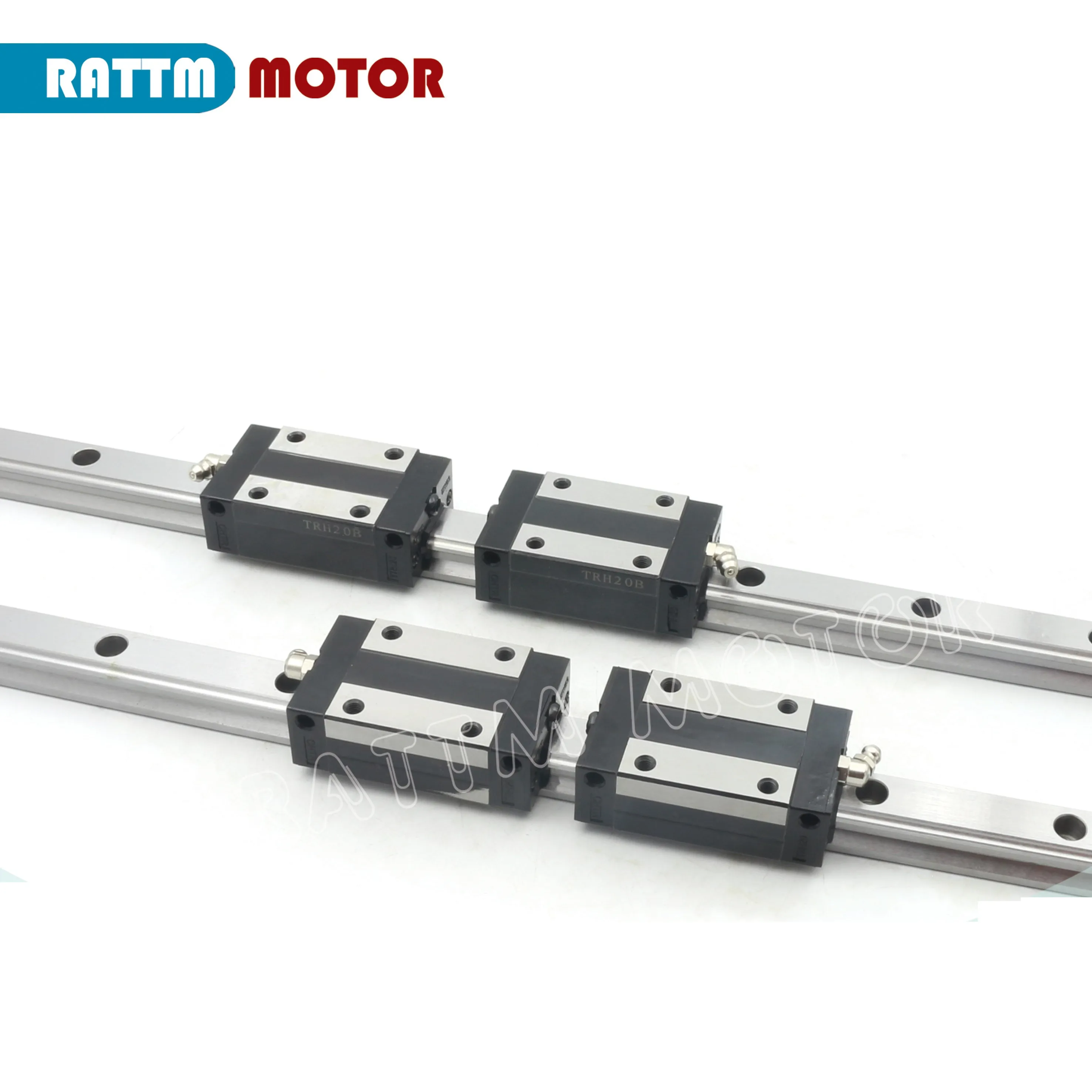 Квадратная линейная направляющая для фрезерного станка с ЧПУ, 20 мм, TRH20, 400 мм, 500 мм, 800 мм, 1200 мм + 4 слайдера Квадратная линейная направляющая для фрезерного станка с ЧПУ, 20 мм, TRH20, 400 мм, 500 мм, 800 мм, 1200 мм + 4 слайдера
